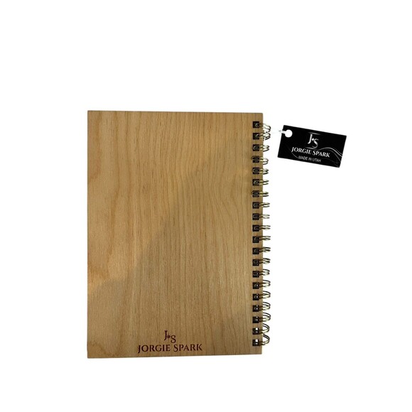 Desert Scene Wooden Covered Notebook/Journal 5x7 Laser 80 Pages New W Tags - Picture 5 of 5